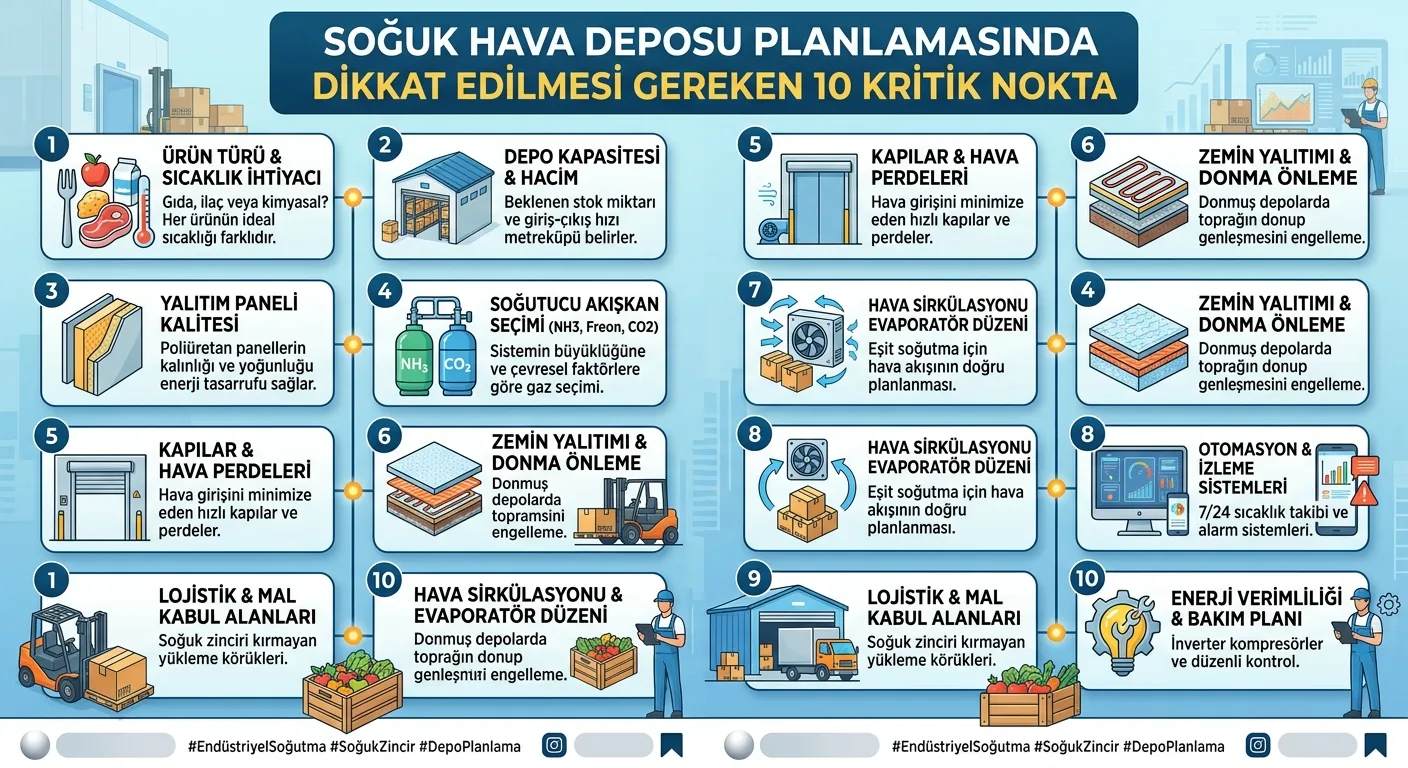 Soğuk Hava Deposu Planlamasında Dikkat Edilmesi Gereken 10 Kritik Nokta